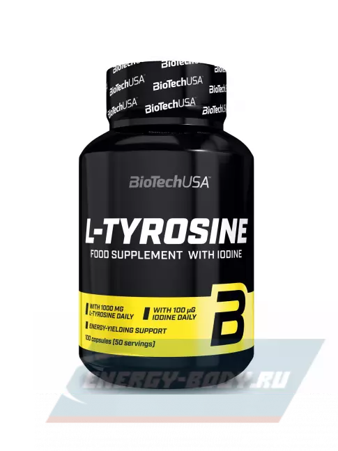 Аминокислотны BiotechUSA L-TYROSINE 100 капсул, Нейтральный Аминокислотны BiotechUSA L-TYROSINE 100 капсул, Нейтральный