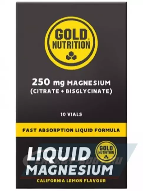  GoldNutrition MAGNESIUM 250 мг + B6 10 x 25 мл, Лимон