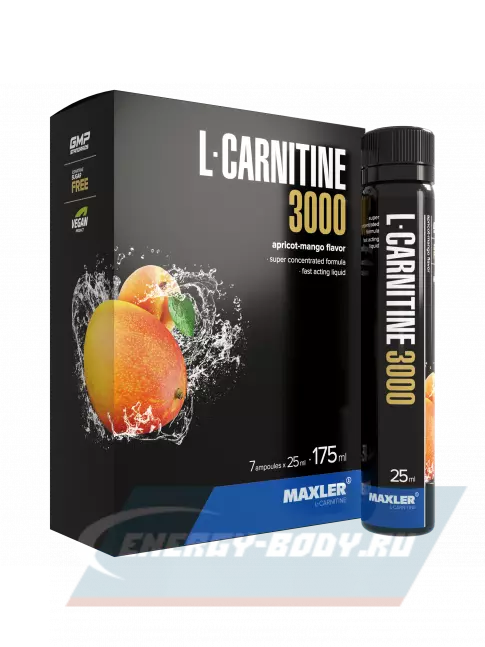 L-Карнитин MAXLER L-Carnitine 3000 7 x 25 мл, Абрикос-манго