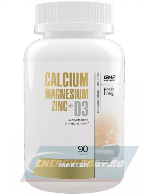  MAXLER Calcium Magnesium Zinc + D3 90 таблеток