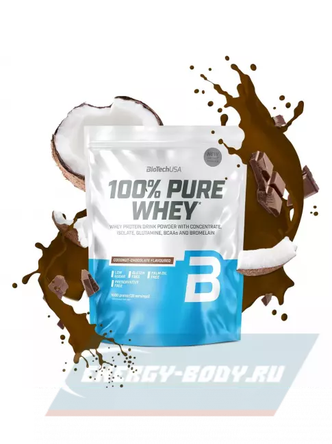  BioTechUSA 100% Pure Whey 1000 г, Шоколад-кокос