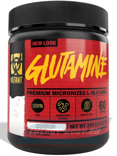 Глютамин Mutant GLUTAMINE 300 г, Натуральный Глютамин Mutant GLUTAMINE 300 г, Натуральный