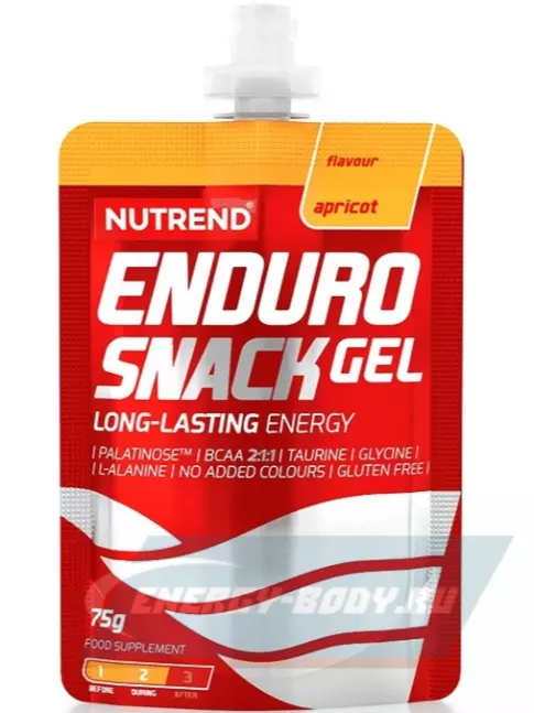 Энергетический гель NUTREND EnduroSnack саше 3 x 75 г, Абрикос
