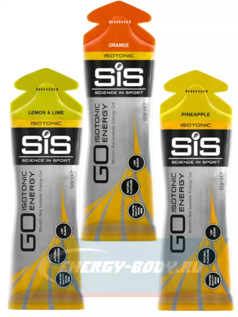 Энергетический гель SCIENCE IN SPORT (SiS) GO Isotonic Energy Gels 3 x 60 мл, Микс №1