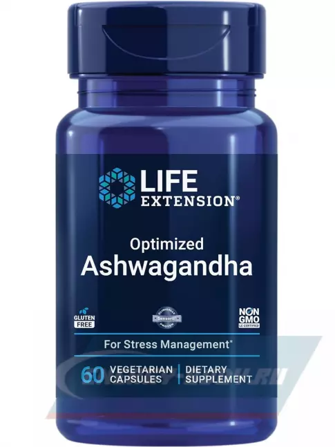  Life Extension Optimized Ashwagandha 60 вегетарианских капсул