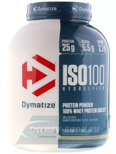  Dymatize ISO100 Hydrolyzed 2300 г, Ваниль