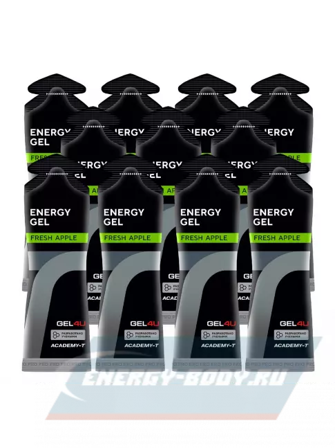 Энергетический гель GEL4U Energy GEL 11 x 60 г, Яблоко