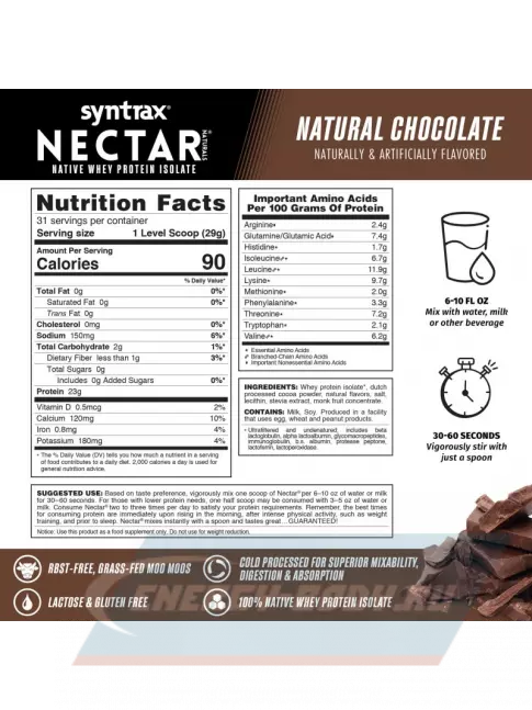  SYNTRAX Nectar Naturals 907 г, Шоколад