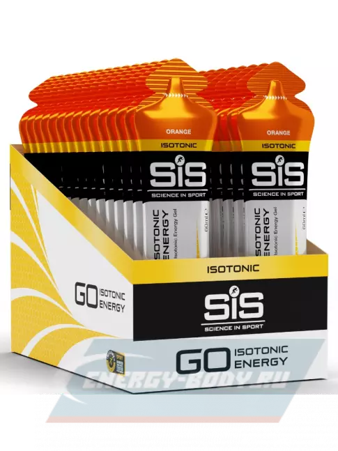 Энергетический гель SCIENCE IN SPORT (SiS) GO Isotonic Energy Gels 30 x 60 мл, Апельсин