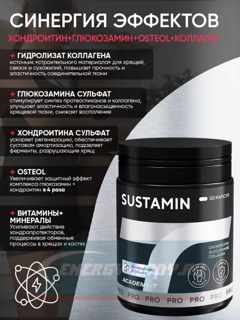Суставы, связки Академия-Т SUSTAMIN 120 капсул, 