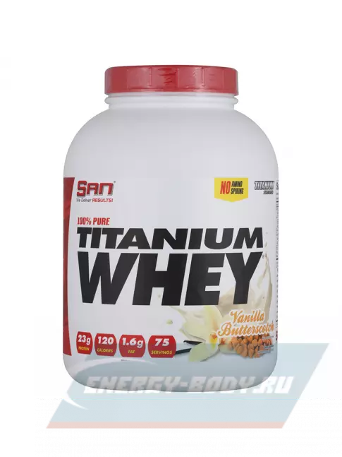  SAN 100% Pure Titanium Whey 2240 г, Ванильная ириска