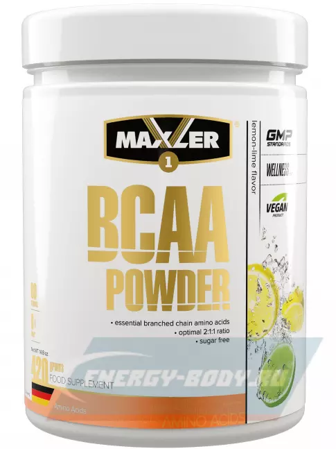 ВСАА MAXLER BCAA Powder 2:1:1 Sugar Free EU 420 г, Лимон - Лайм