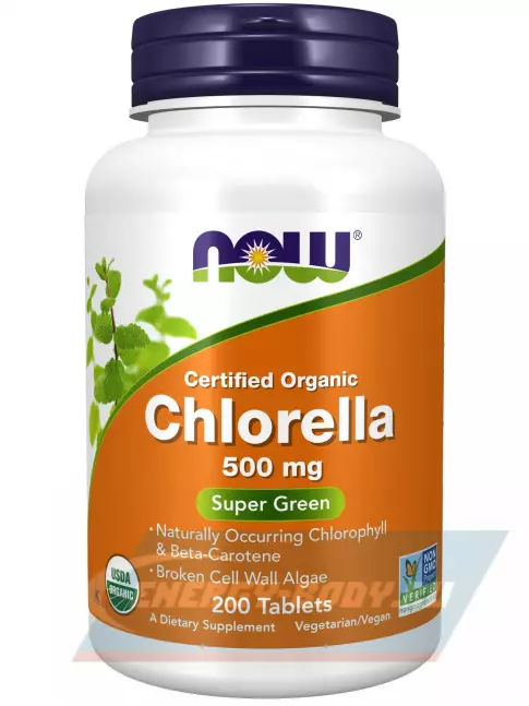 NOW FOODS Chlorella 500 mg 200 таблеток NOW FOODS Chlorella 500 mg 200 таблеток