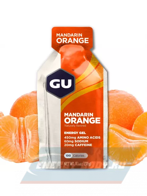 Энергетический гель GU ENERGY GU Original Energy Gel 20mg caffeine 32 г, Апельсин-Мандарин