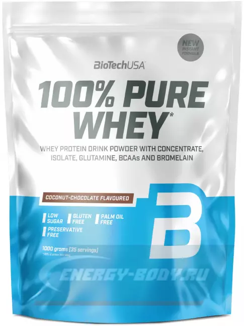  BioTechUSA 100% Pure Whey 1000 г, Шоколад-кокос