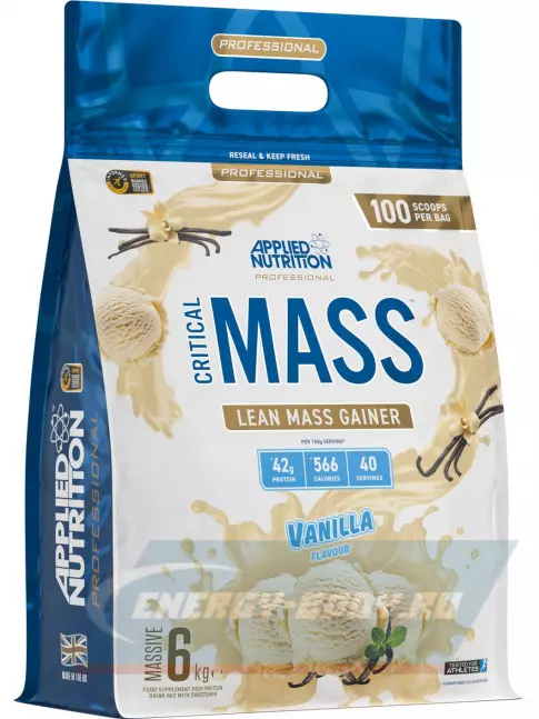 Гейнер APPLIED NUTRITION Critical Mass Professional 6000 г, Ваниль