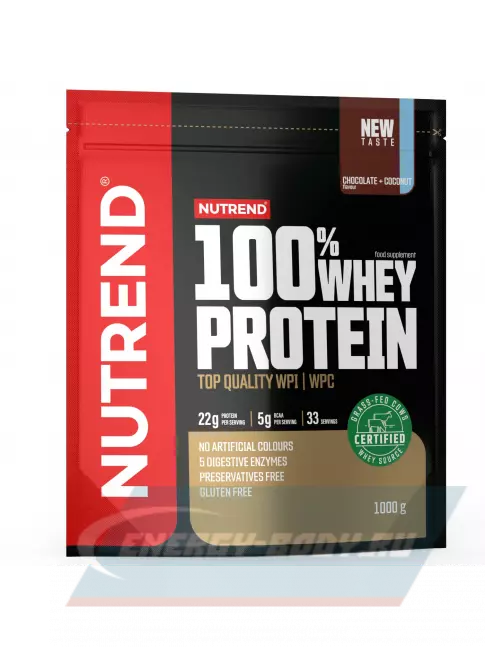  NUTREND 100% Whey Protein 1000 г, Шоколад - Кокос