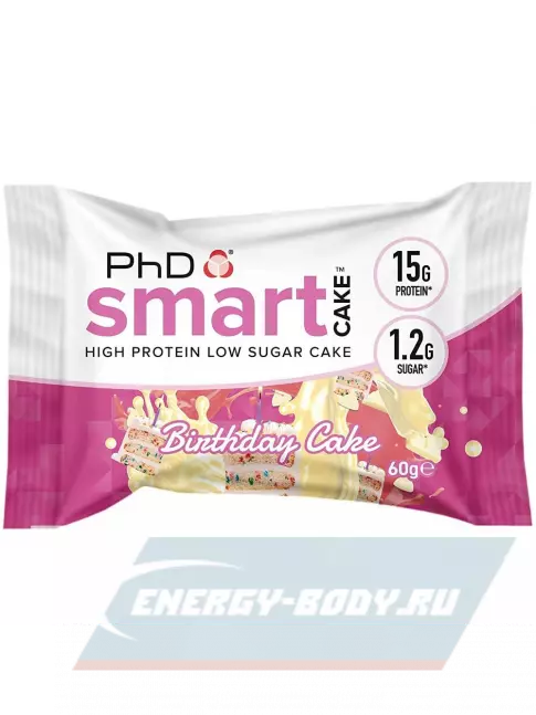 Батончик протеиновый PhD Nutrition Smart Cake печенье 12 х 60 г, Праздничный торт