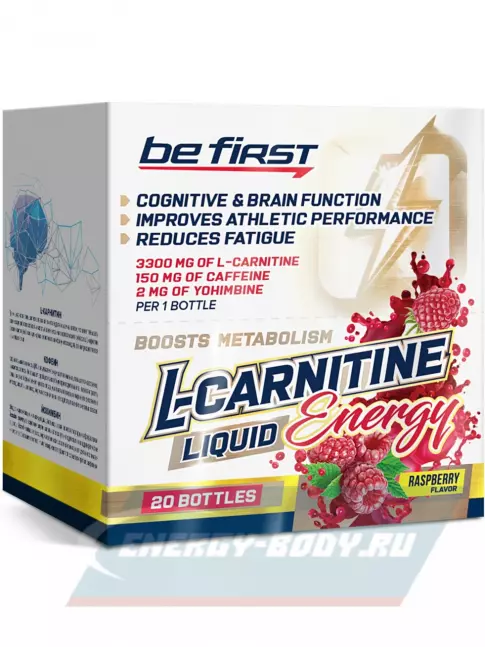 L-Карнитин Be First L-Carnitine Liquid Energy 20 х 25 мл, Малина