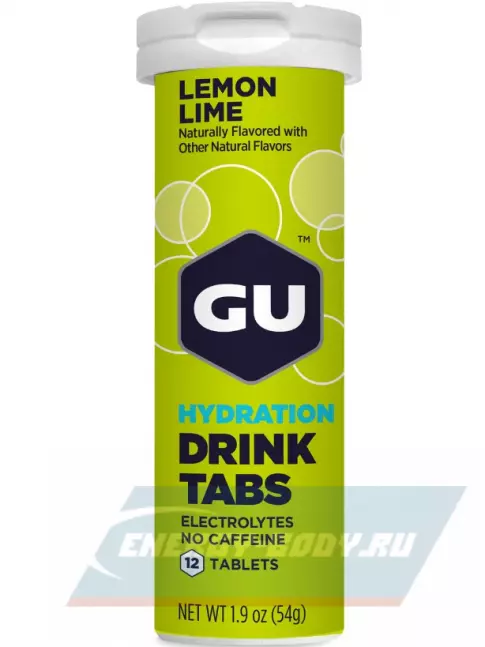  GU ENERGY GU HYDRATION DRINK TABS 2 x 12 таб, Лимон-Лайм