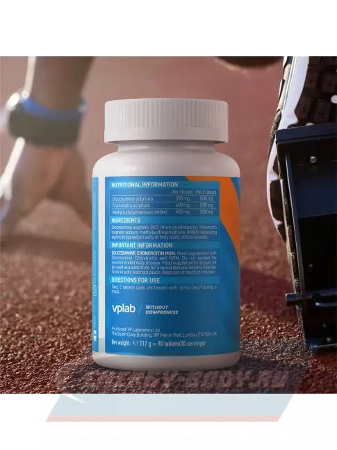 Суставы, связки VP Laboratory GLUCOSAMINE CHONDROITIN MSM 90 таблеток