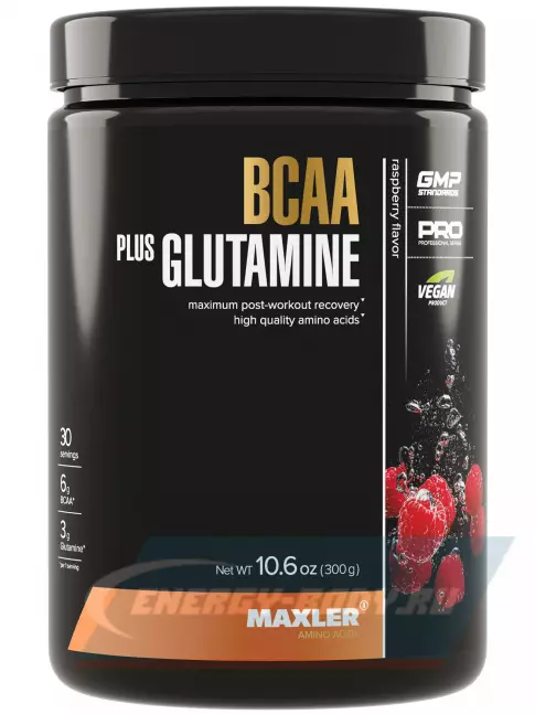 ВСАА MAXLER BCAA + Glutamine 300 г, Малина