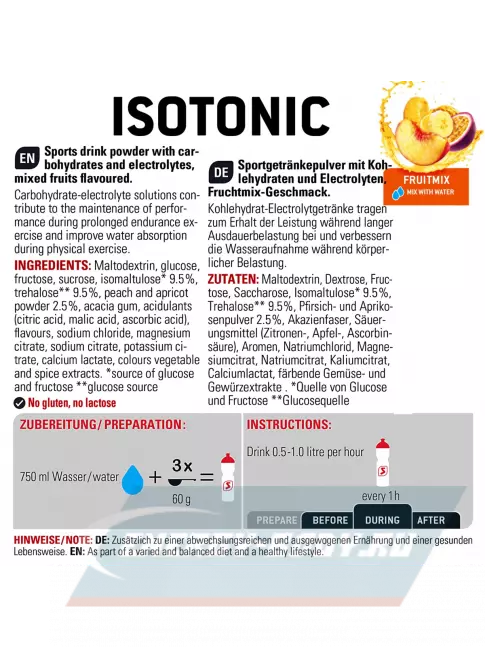  SPONSER ISOTONIC 1000 г, Фруктовый микс