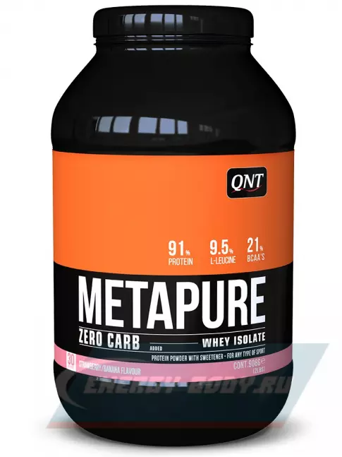  QNT METAPURE ZERO CARB 908 г, Клубника-банан