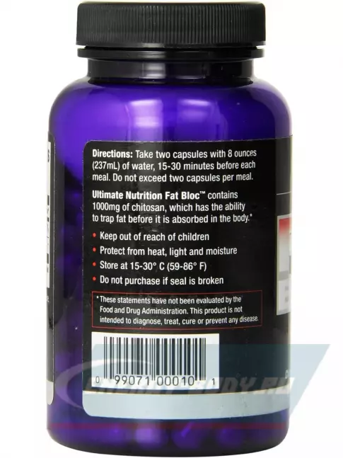  Ultimate Nutrition Fat Bloc 90 капсул
