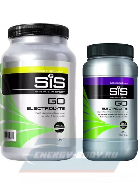  SCIENCE IN SPORT (SiS) GO Electrolyte Powder 1x500 г, 1x1600 г, Лимон-Лайм, Черная смородина