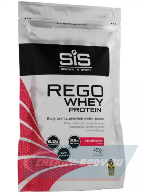  SCIENCE IN SPORT (SiS) REGO Whey Protein 450 г, Клубника