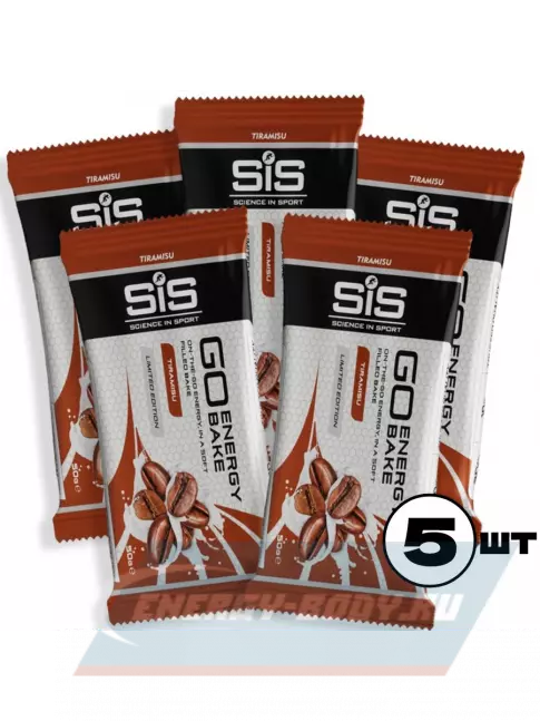 Батончик энергетический SCIENCE IN SPORT (SiS) GO Energy Bake 5 x 50 г, Тирамису