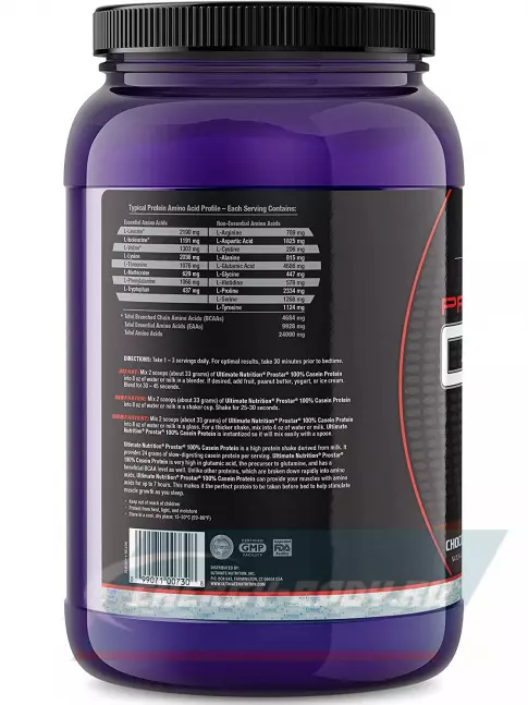  Ultimate Nutrition PROSTAR 100% CASEIN 907, Шоколадный крем