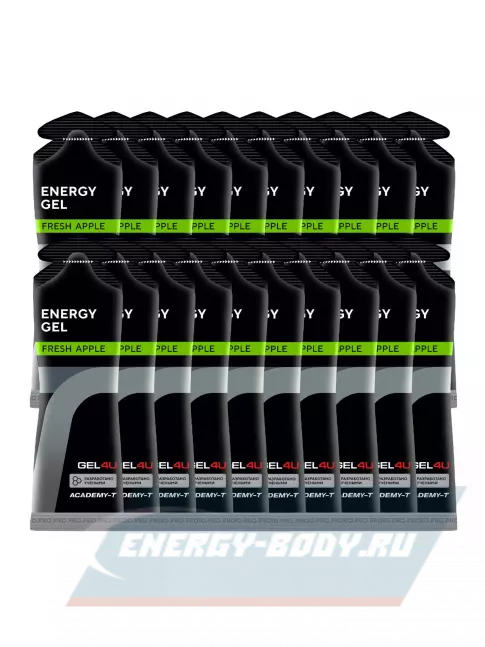 Энергетический гель GEL4U Energy GEL 20 x 60 г, Яблоко