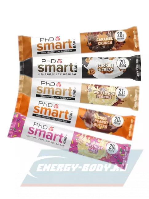 Батончик протеиновый PhD Nutrition Smart Bar 5 х 64 г, Мультипак микс