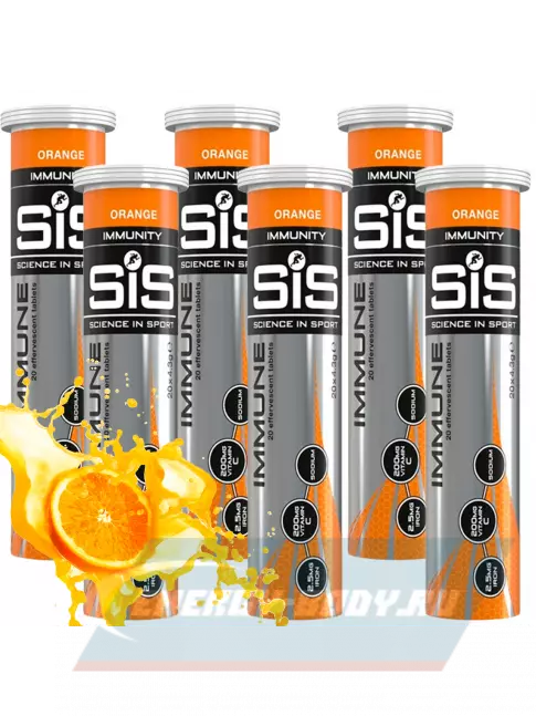  SCIENCE IN SPORT (SiS) IMMUNE TABLETS 6 x 20 таблеток, Апельсин