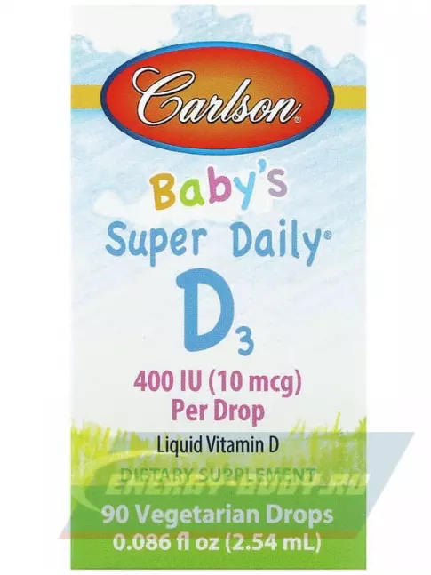  Carlson Labs Super Daily D3 for Baby 400 IU 2,54 мл