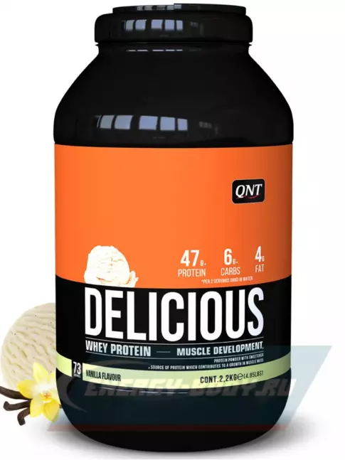  QNT DELICIOUS WHEY PROTEIN POWDER 2200 г, Ваниль