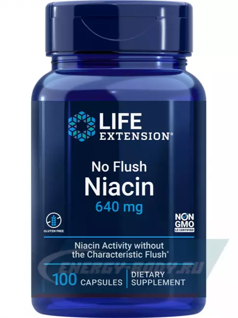  Life Extension No Flush Niacin 640 mg 100 капсул