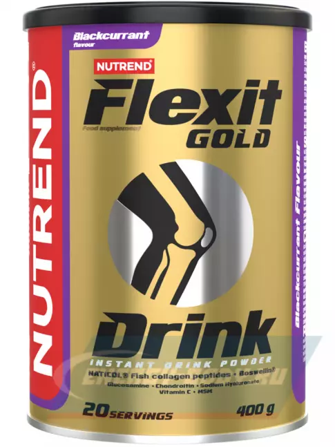 Суставы, связки NUTREND Flexit Gold Drink 2 x 400 г, Черная смородина