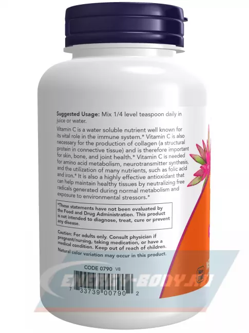 NOW FOODS Vitamin C Crystals 1100 mg 227 г  NOW FOODS Vitamin C Crystals 1100 mg 227 г