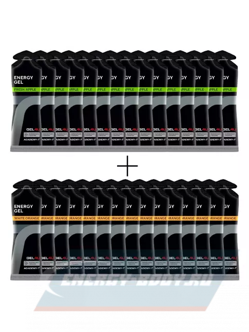 Энергетический гель GEL4U Energy GEL 30 x 60 г, Апельсин и Яблоко