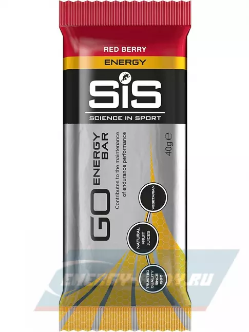Батончик энергетический SCIENCE IN SPORT (SiS) Go Energy Bar 30 x 40 г, Красные ягоды