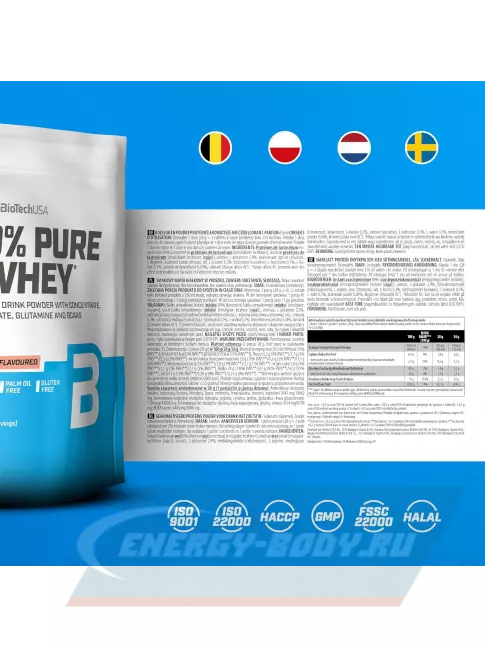  BioTechUSA 100% Pure Whey 1000 г, Клубника