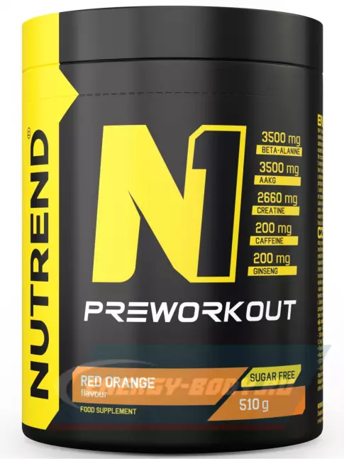 Предтерник NUTREND N1 PRE-WORKOUT 510 г, Красный апельсин