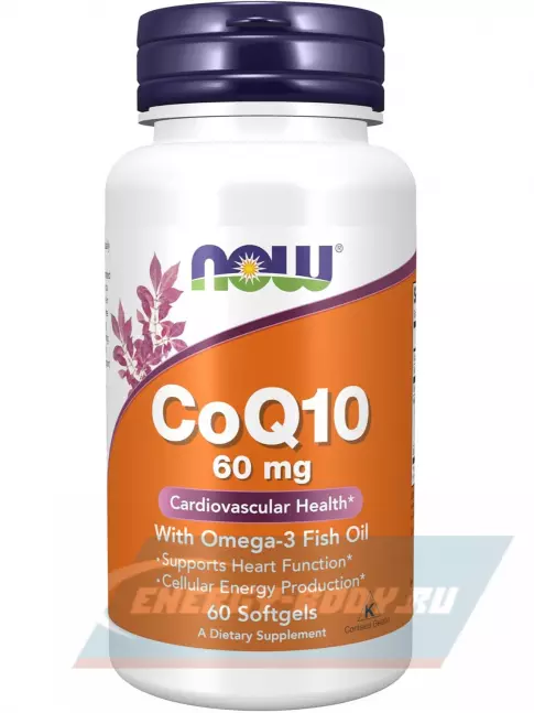  NOW FOODS CoQ10 60 mg + Omega-3 60 гелевые капсулы