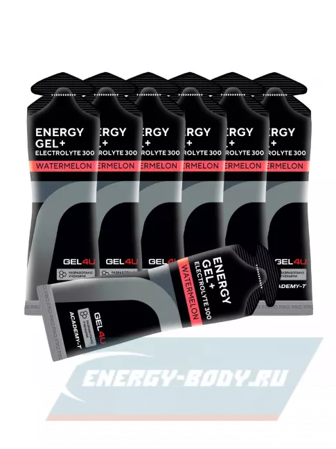 Энергетический гель GEL4U Energy GEL + Electrolyte 300 7 x 60 г, Арбуз