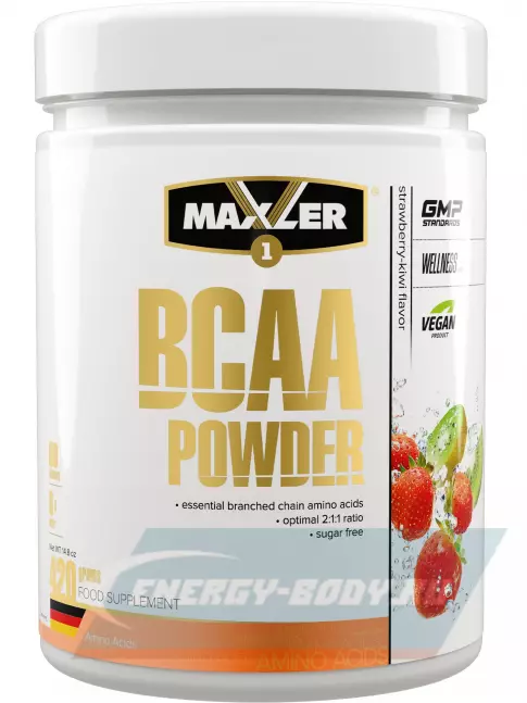 ВСАА MAXLER BCAA Powder 2:1:1 Sugar Free EU 420 г, Клубника - Киви