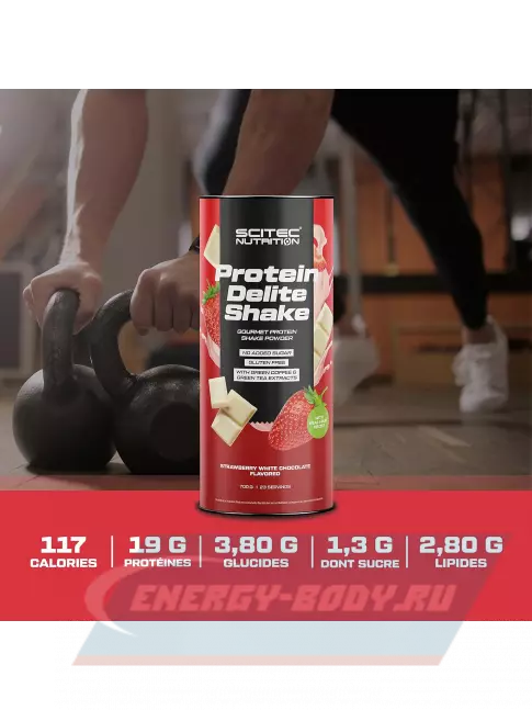 Scitec Nutrition Protein Delite Shake 700 г, Клубника-белый шоколад Scitec Nutrition Protein Delite Shake 700 г, Клубника-белый шоколад