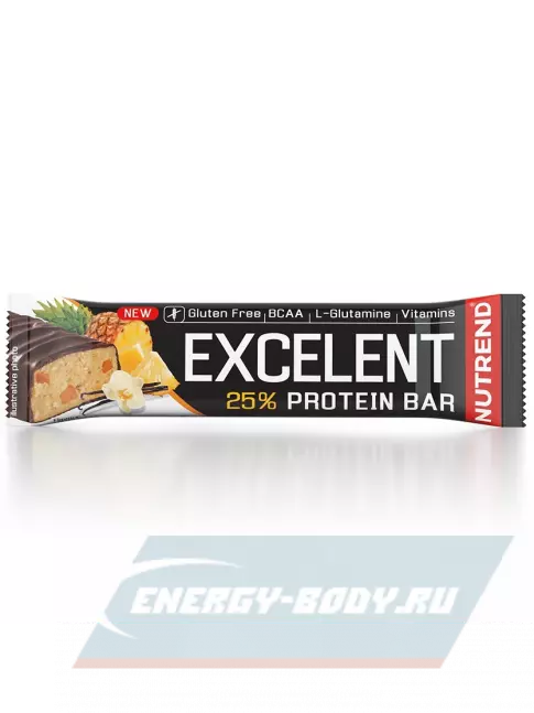 Батончик протеиновый NUTREND Excelent Protein Bar 85 г, Ананас - Ваниль